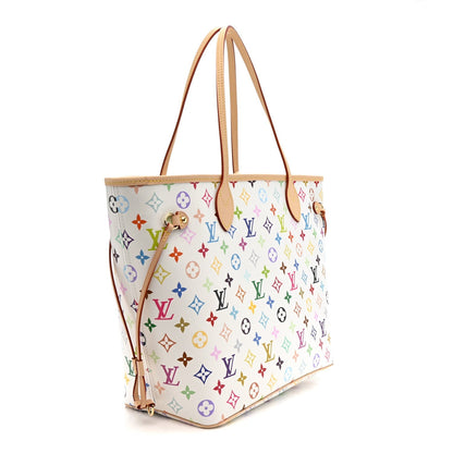 LV X TM Monogram Multicolor Neverfull MM White