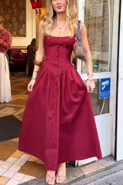 formaldressy-Burgundy chiffon long dress gh6144