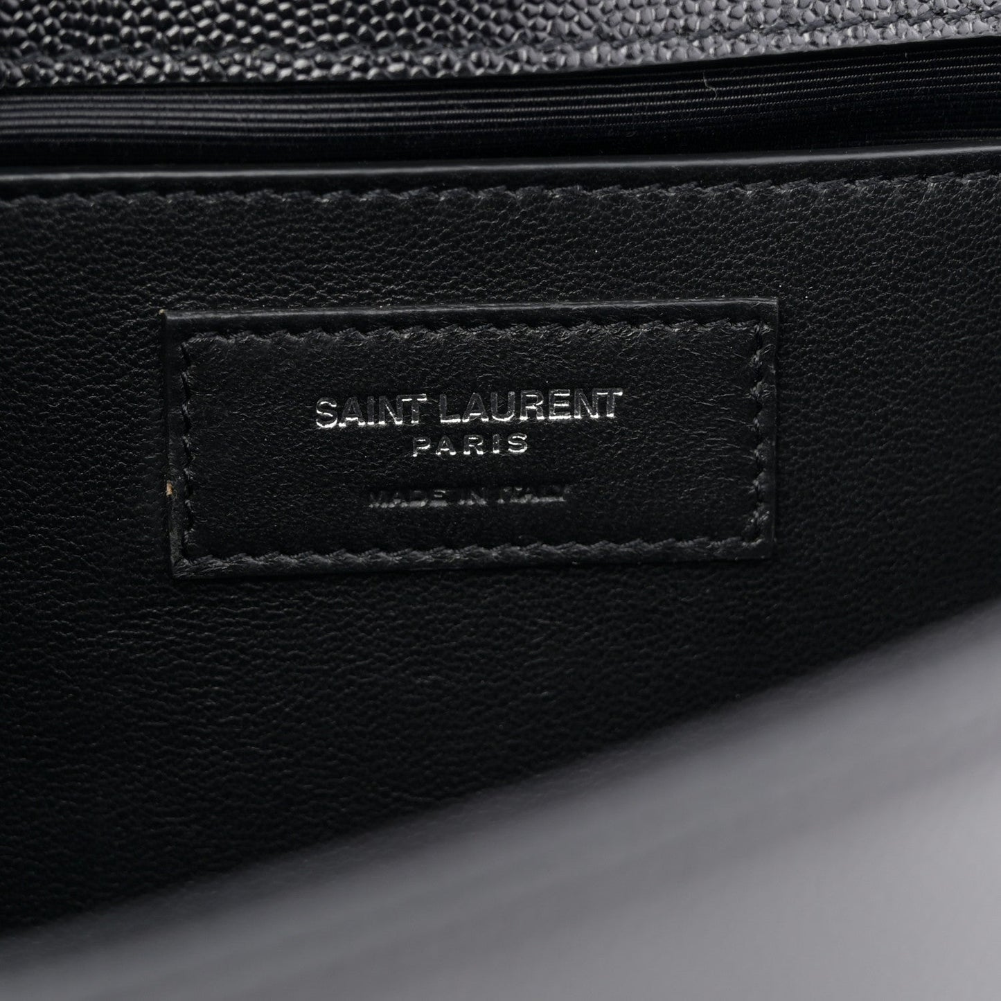 Grain De Poudre Medium Classic Monogram Kate Satchel Black
