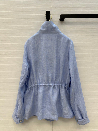 LP 25 Vest Blue Linen Polyester 272161