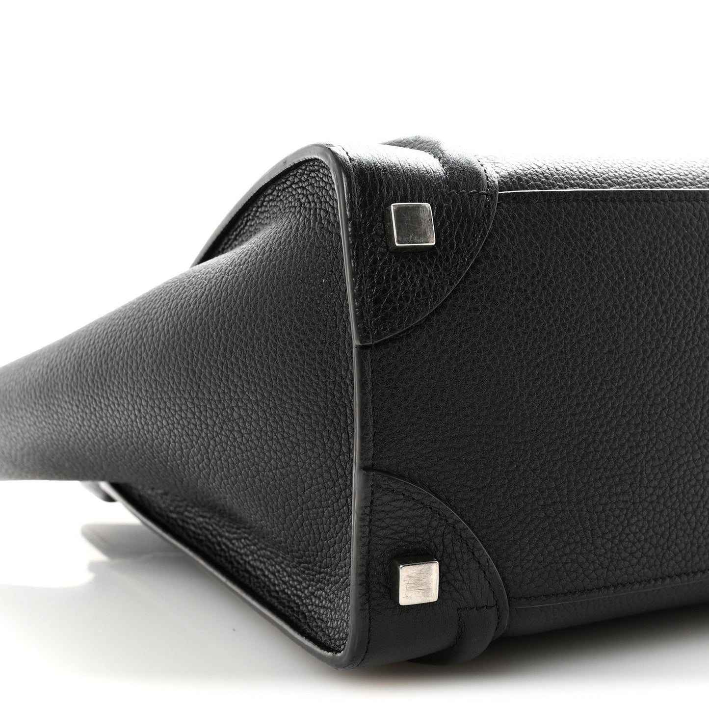 Drummed Calfskin Micro Luggage Black