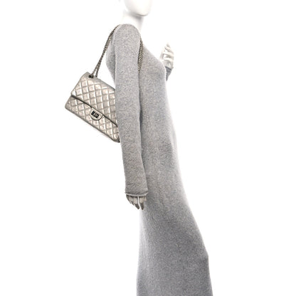 Metallic Lambskin Quilted 2.55 Reissue 226 Flap Silver