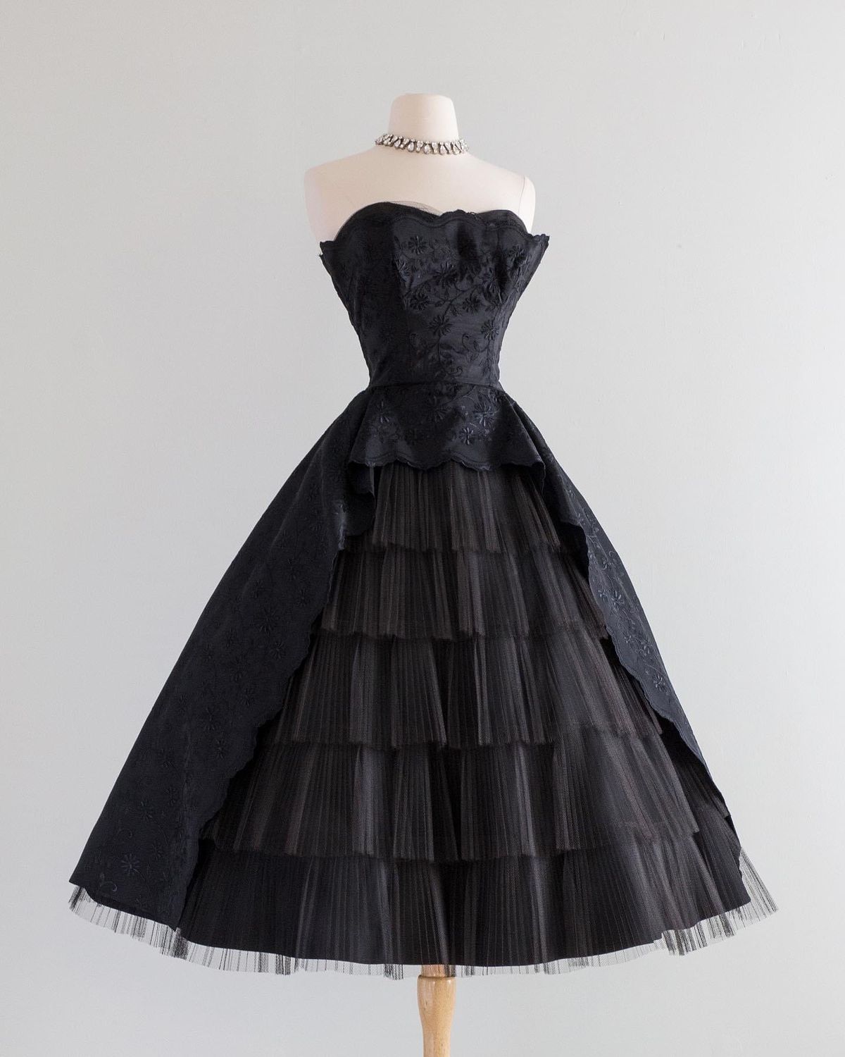 formaldressy--WBlack tulle midi prom dress homecoming dress formal dress gh5585