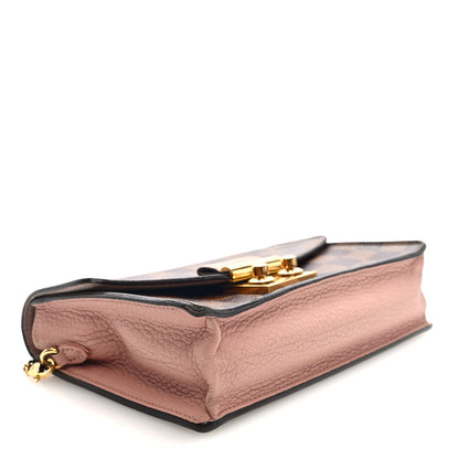 Damier Ebene Croisette Chain Wallet Magnolia