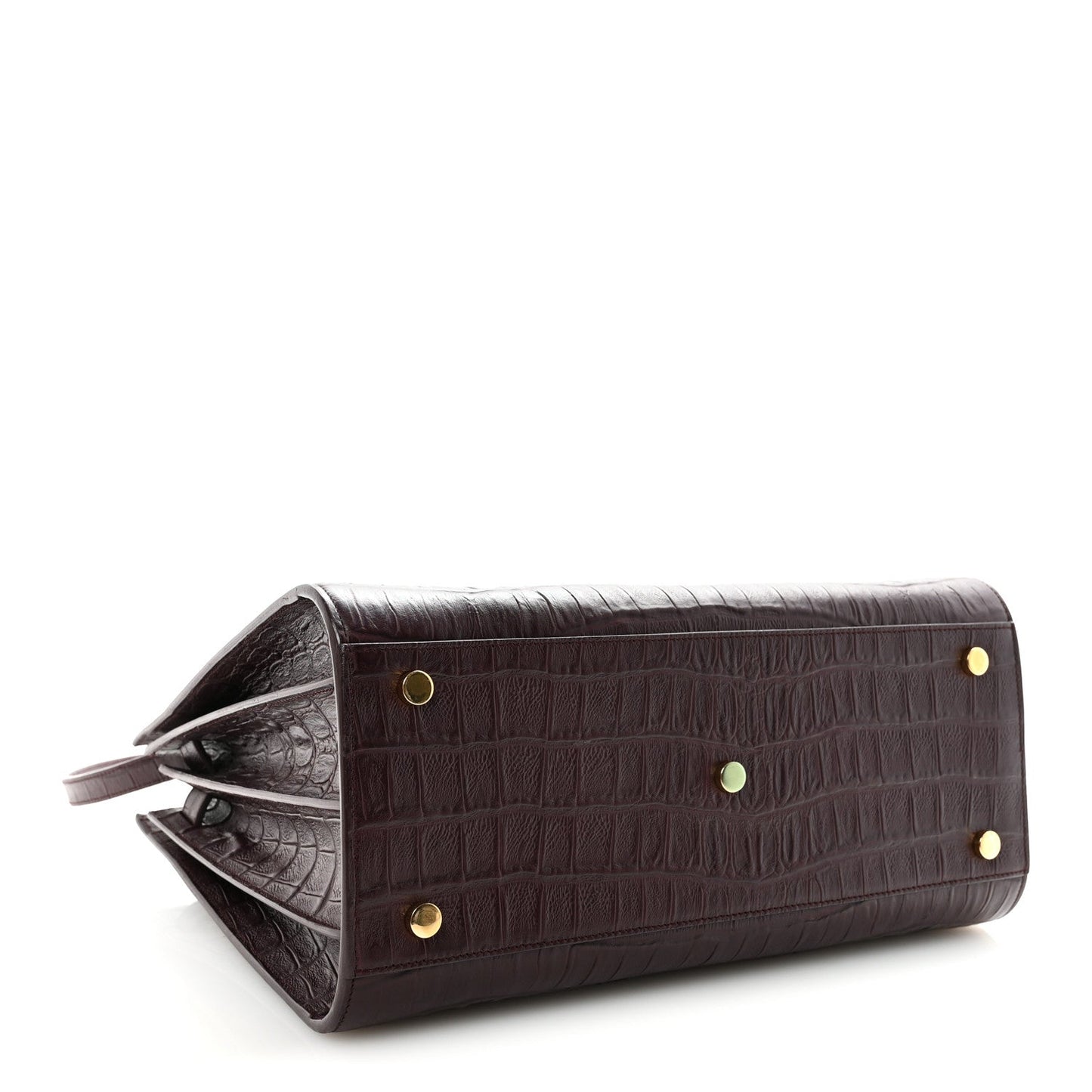Calfskin Crocodile Embossed Small Sac De Jour Amarena