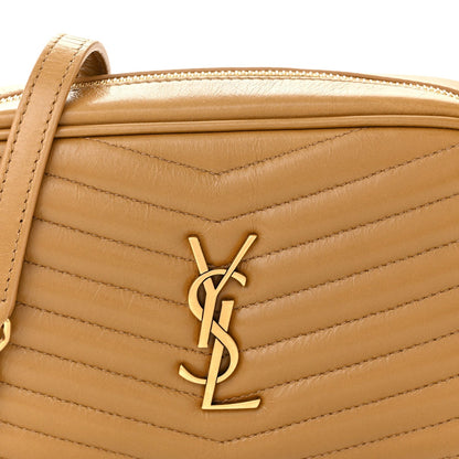Calfskin Matelasse Monogram Mini Lou Camera Bag Tabac Brown