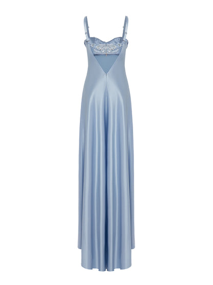 Blue Prom Dress Long Evening Dresses     cg25326