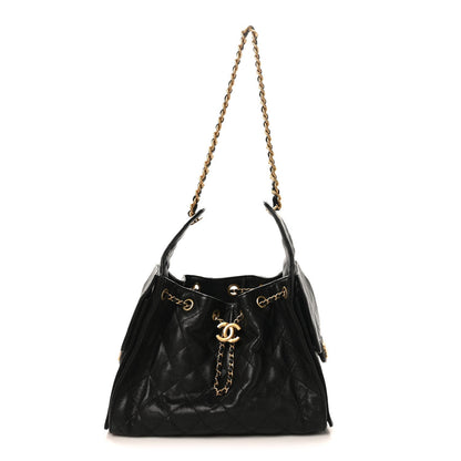 Caviar Quilted Small Chanel 25 Handbag Black