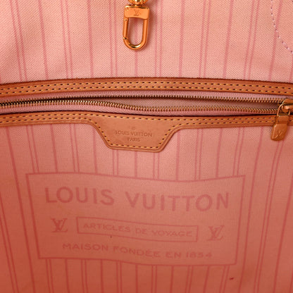 Damier Azur Neo Neverfull MM Rose Ballerine