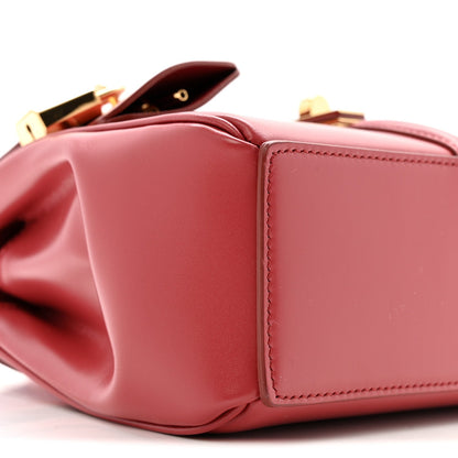 Satinated Calfskin Mini 16 Top Handle Bag Raspberry