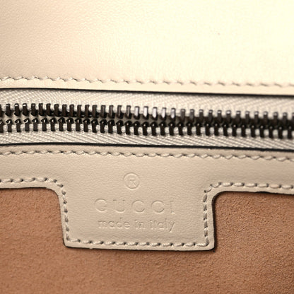 Calfskin Matelasse Small GG Marmont Shoulder Bag White