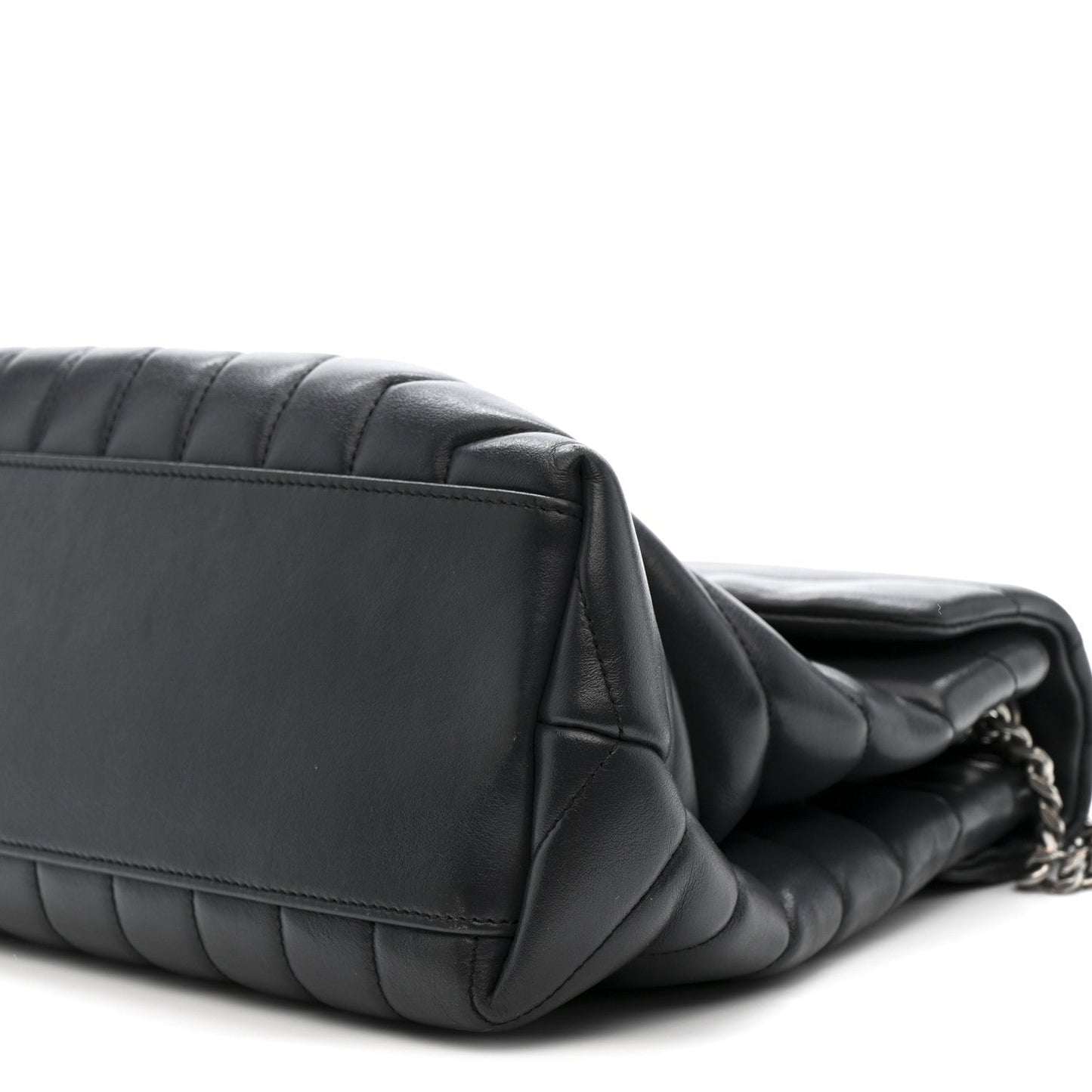 Calfskin Y Quilted Monogram Medium Loulou Chain Satchel Storm