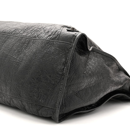 Arena Lambskin Brass Hardware Le City Travel Bag Black