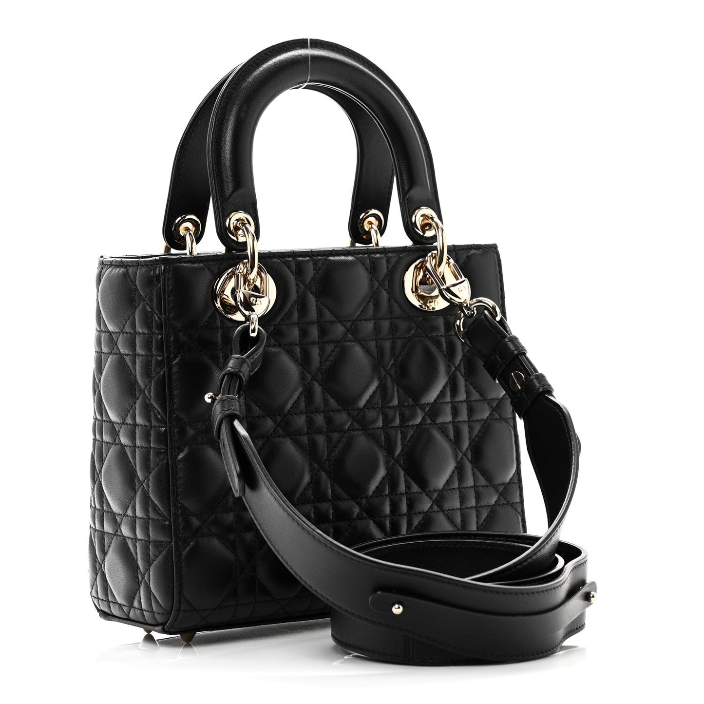 Lambskin Cannage Small My ABCDior Lady Dior Black