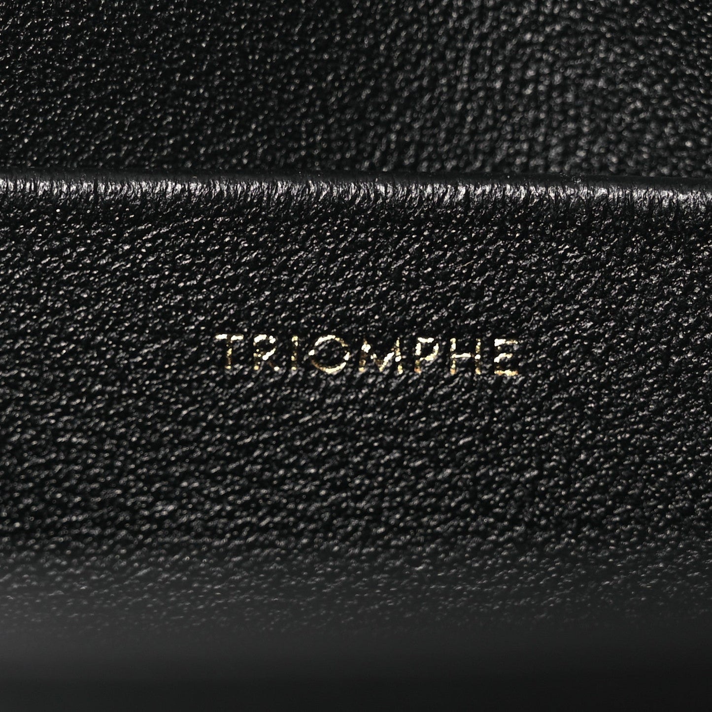 Shiny Calfskin Triomphe Shoulder Bag Black