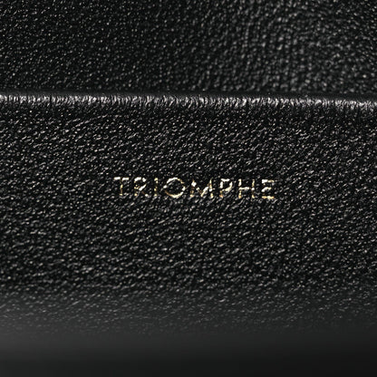 Shiny Calfskin Triomphe Shoulder Bag Black