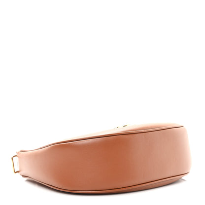 Smooth Calfskin Medium Strap Ava Triomphe Shoulder Bag Tan