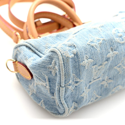 Monogram Denim Nano Speedy Sky Blue