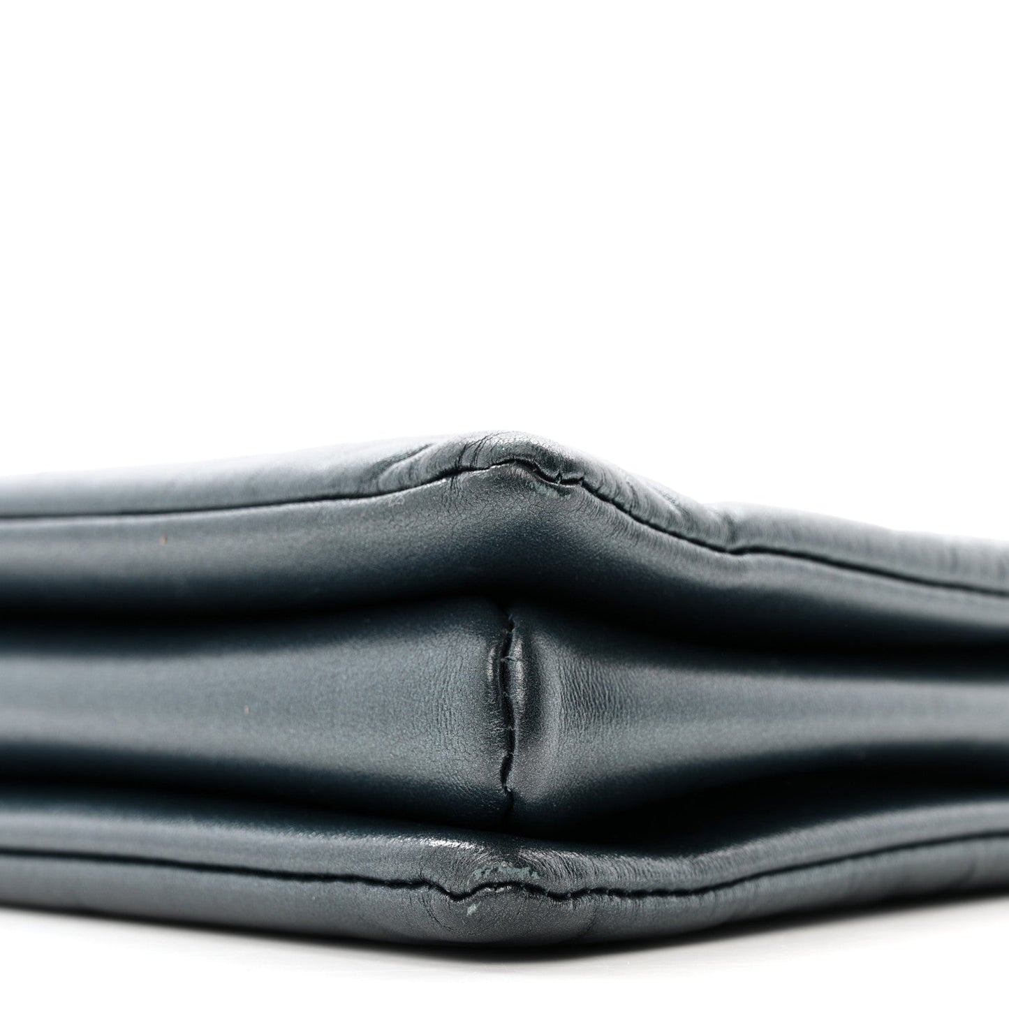 Metallic Lambskin Embossed Monogram Coussin PM Bleu
