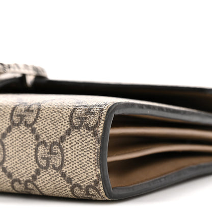 GG Supreme Monogram Mini Dionysus Chain Wallet Beige Taupe