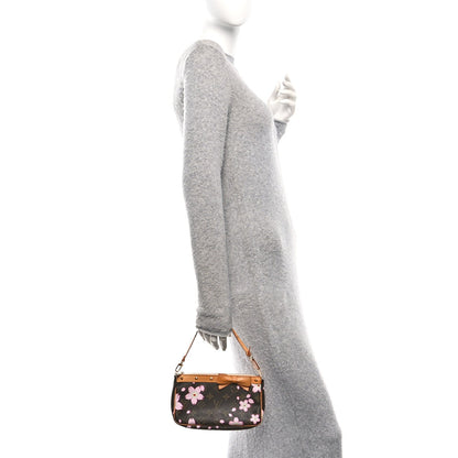 Monogram Cherry Blossom Pochette Accessories Brown