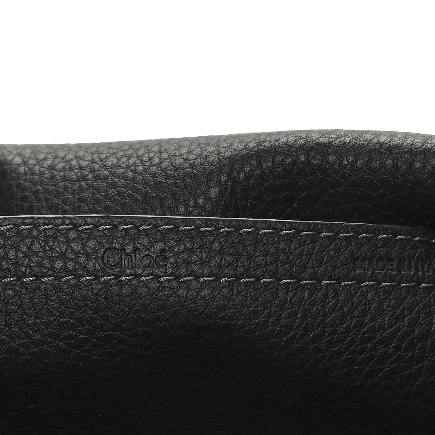 Grained Calfskin Medium Marcie Saddle Bag Black