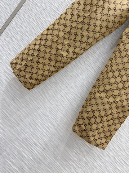 Gucci 2025 Pant Camel and Ebony Polyester Fiber