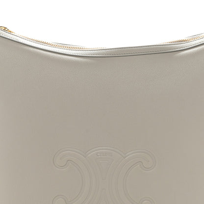 Supple Calfskin Cuir Triomphe Heloise Shoulder Bag Light Stone
