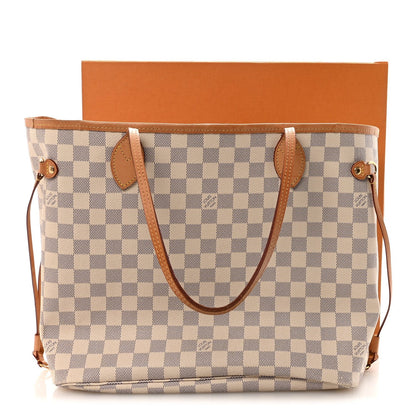 Damier Azur Neo Neverfull MM Rose Ballerine