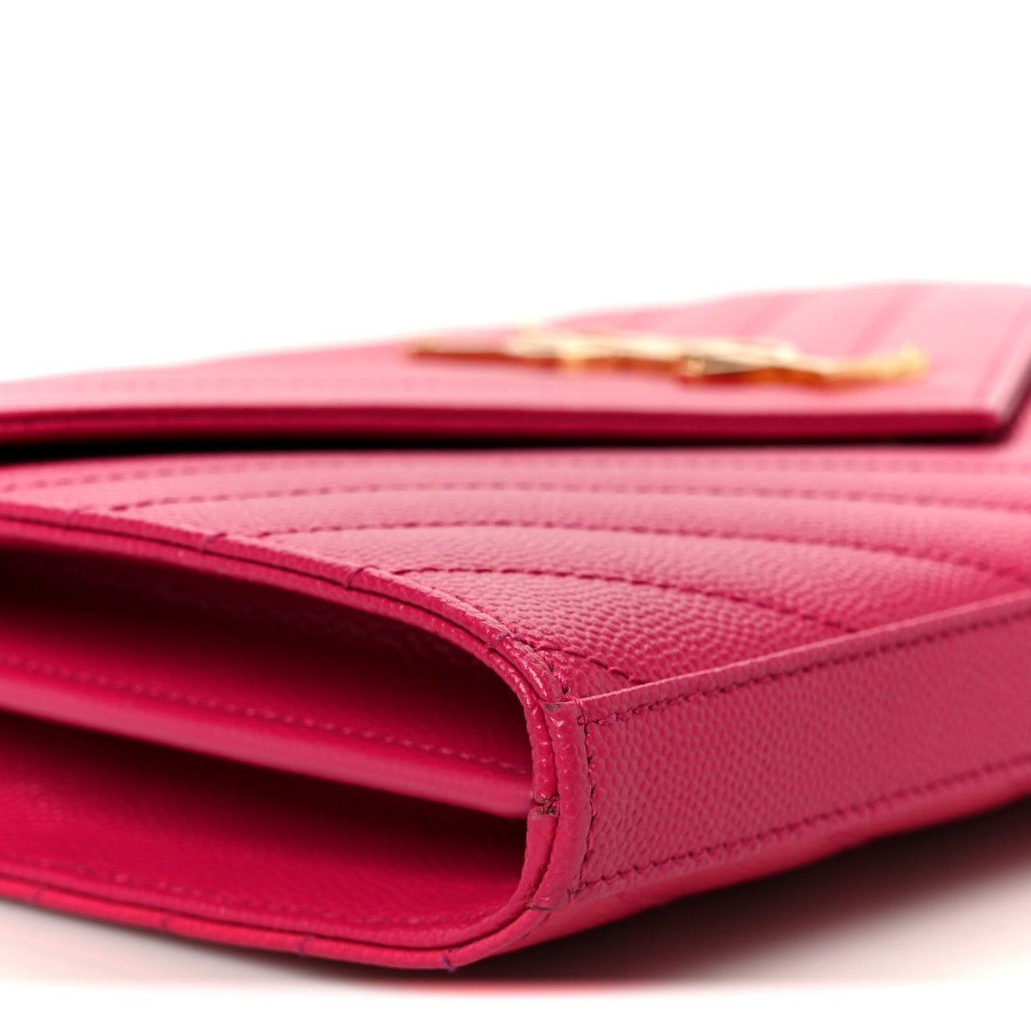 Grain De Poudre Matelasse Chevron Monogram Chain Wallet Bubblegum