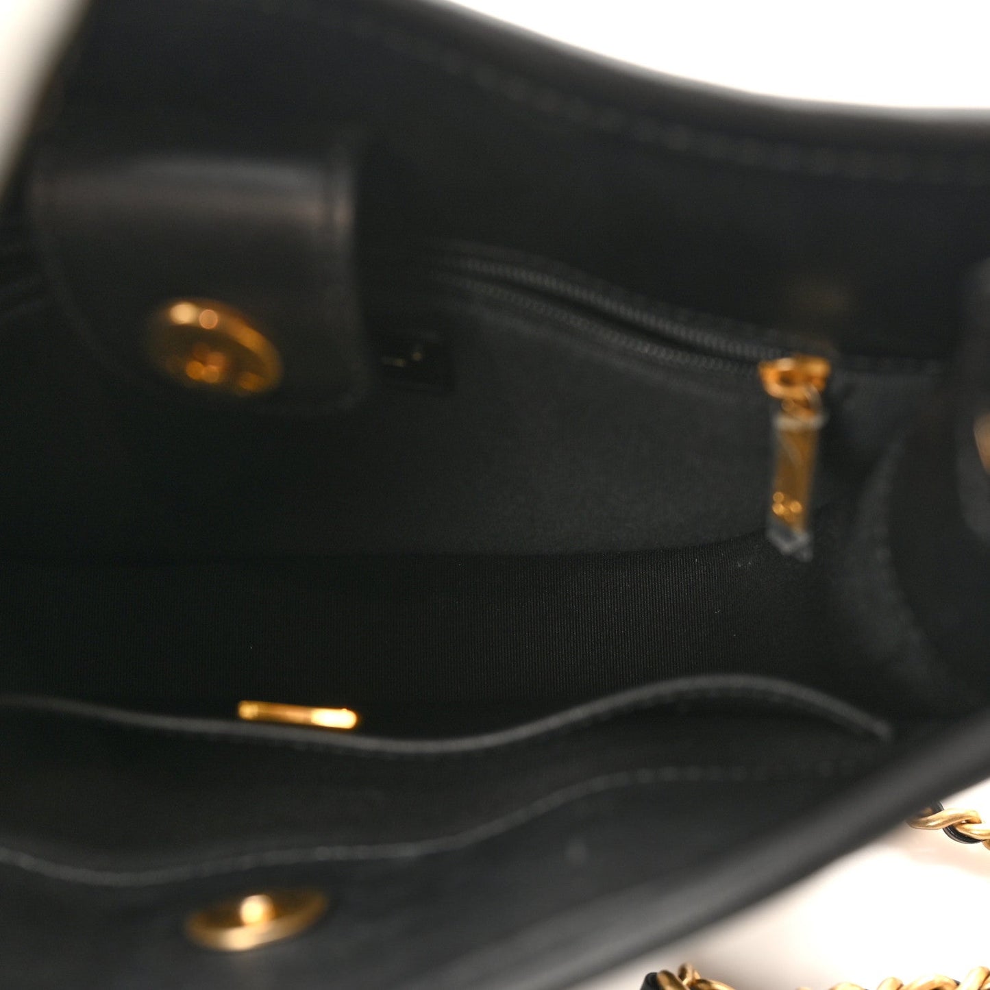 Calfskin Quilted CC Hobo Handbag Black