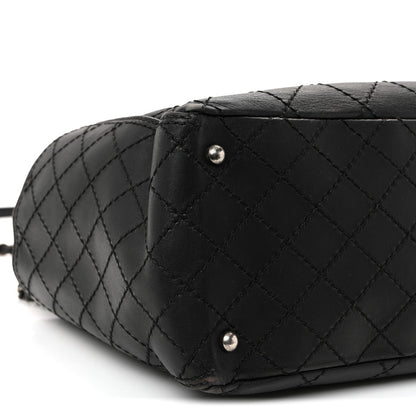 Calfskin CC Pocket Tote Black