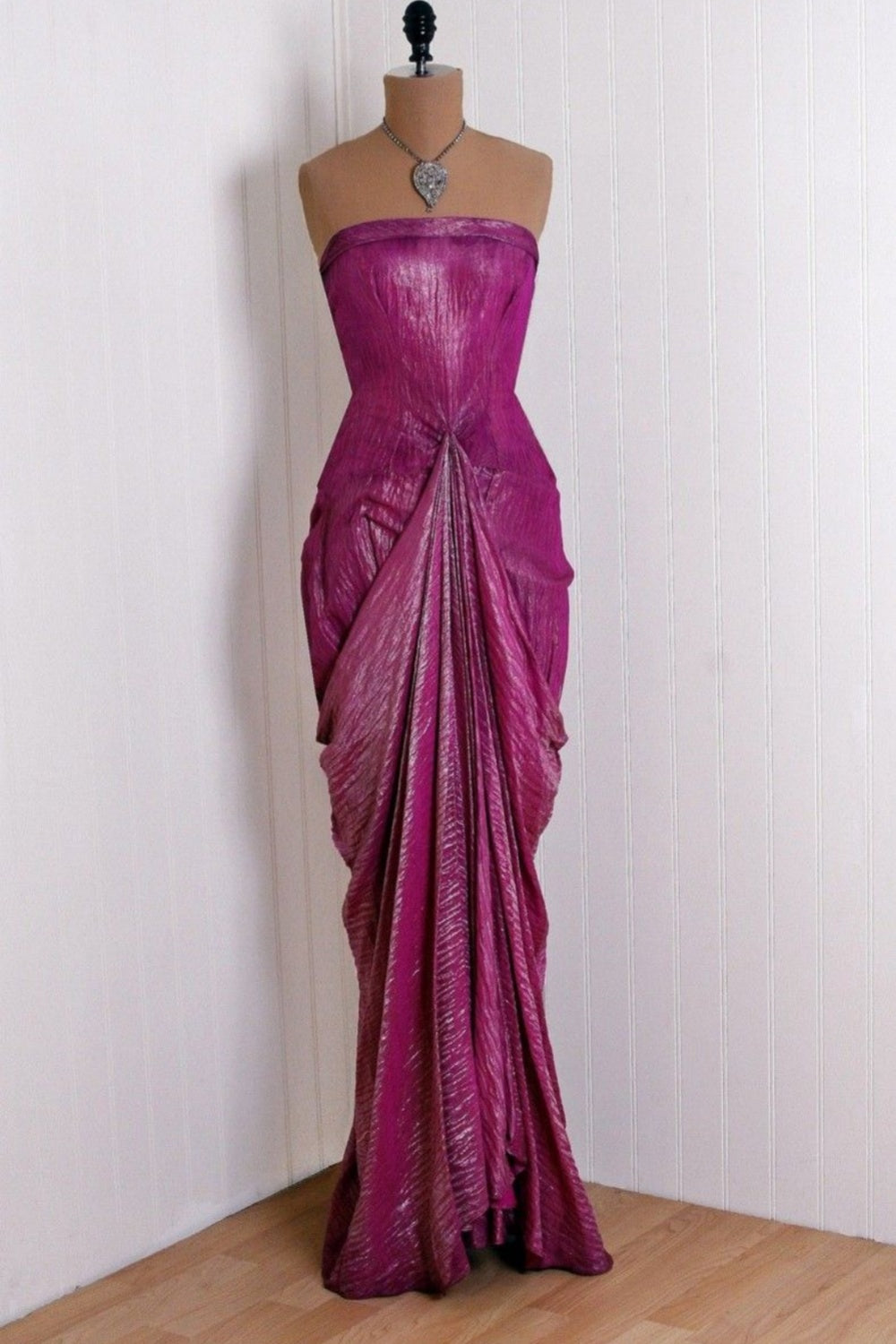 formaldressy-Purple Fashion Pleated Long Prom Dress Evening Dress gh5971