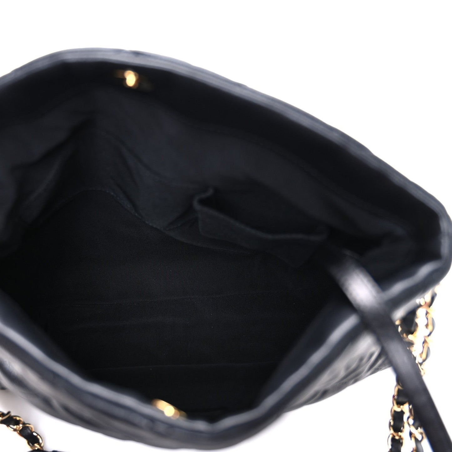 Calfskin Quilted Medium Chain Me Hobo Black