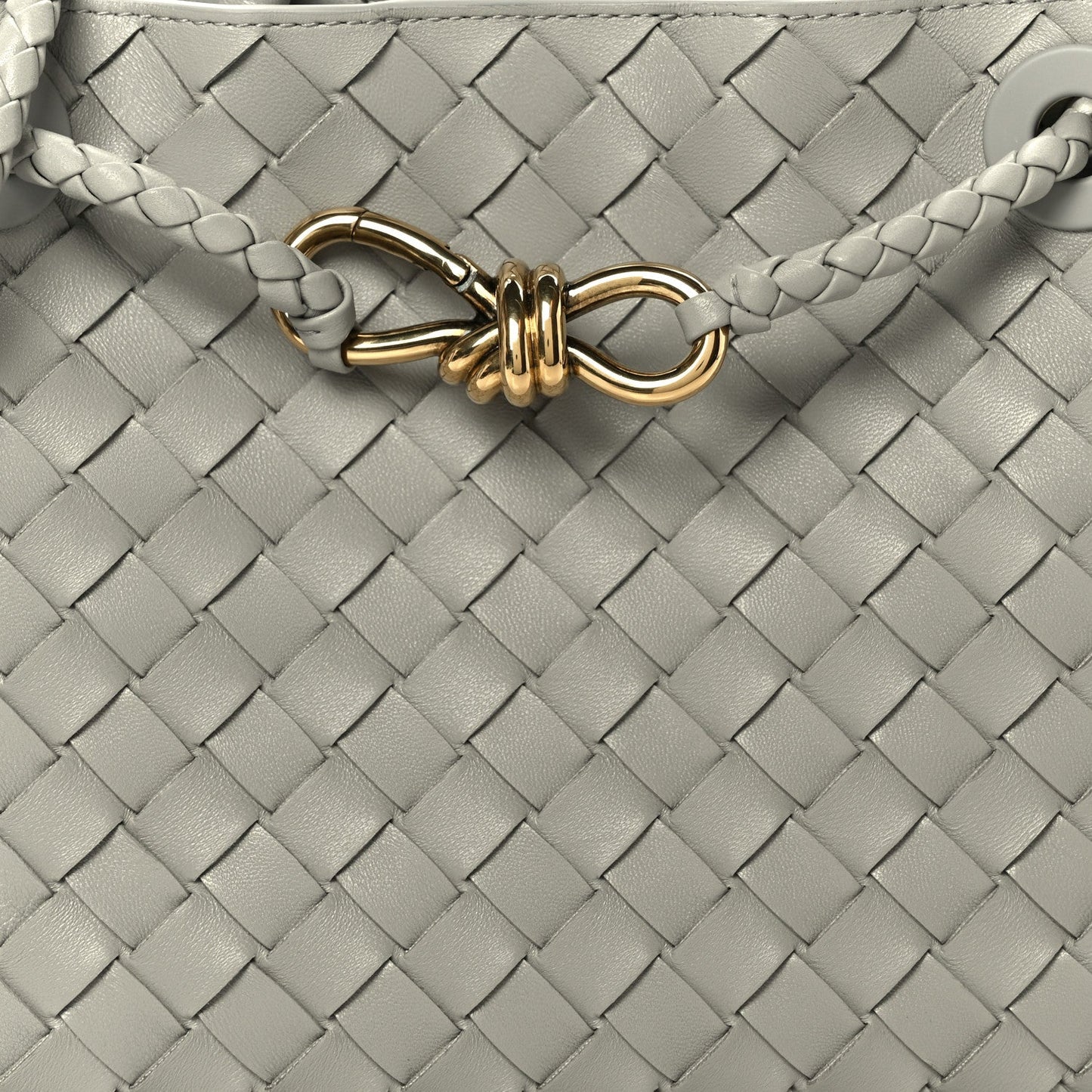 Nappa Intrecciato Small Andiamo Shoulder Bag Sterling