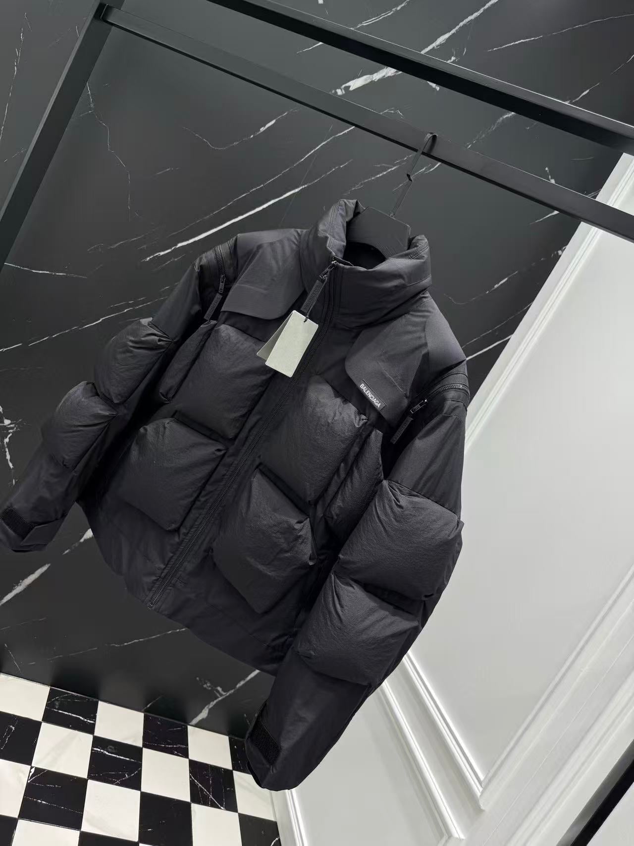 Balenciaga Jacket Black Polyester Down