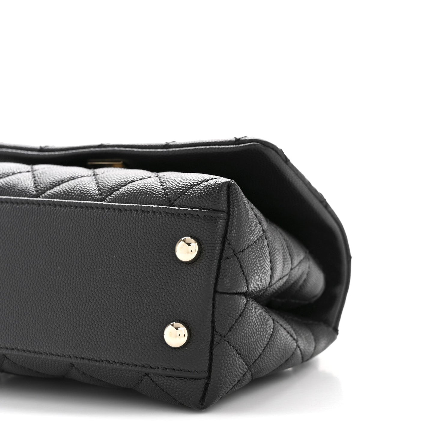 Caviar Quilted Extra Mini Coco Handle Flap Black