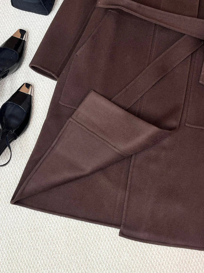 HERMES 25S REVERSIBLE LONG CASHMERE COAT 237