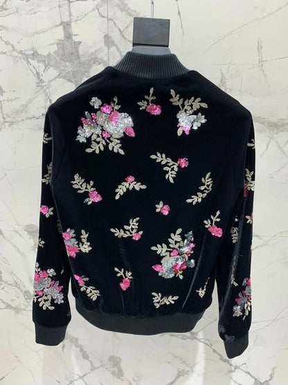 YSL 25S VELVET SEQUIN JACKET STYLE 191