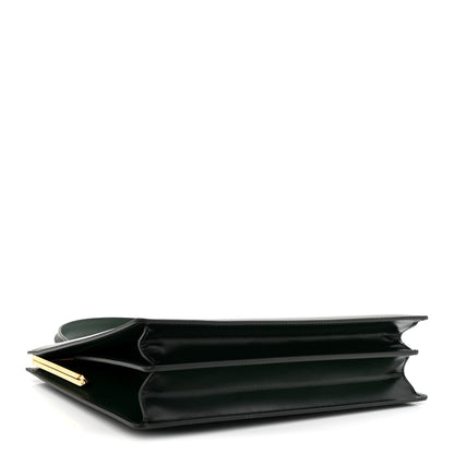 Patina Box Calfskin Medium Clasp Bag Dark Green