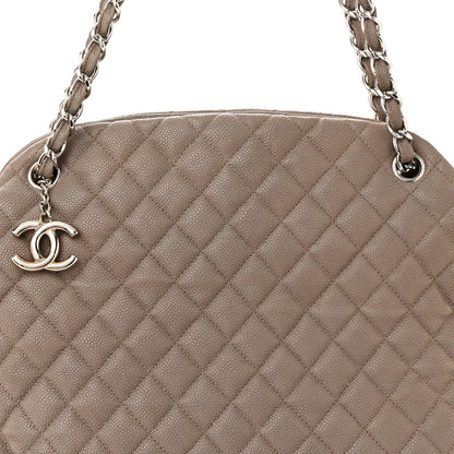 Caviar Quilted Large Just Mademoiselle Beige