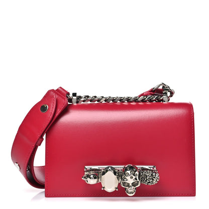 Calfskin Mini Jeweled Knuckle Satchel Lipstick