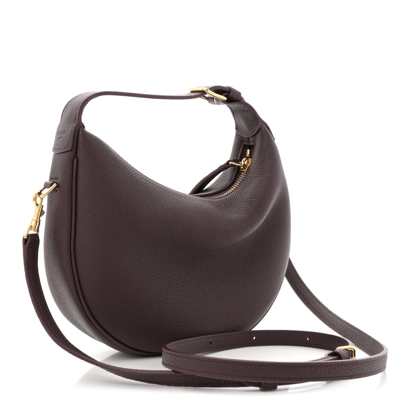 Supple Grained Calfskin Teen Lulu Shoulder Bag Deep Burgundy