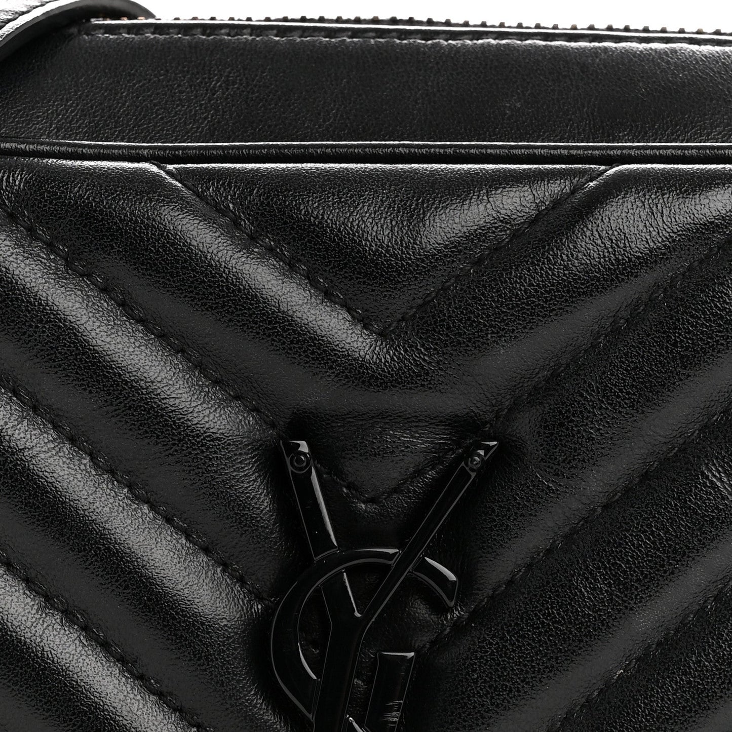 Calfskin Matelasse Monogram Monochrome Lou Camera Bag Black