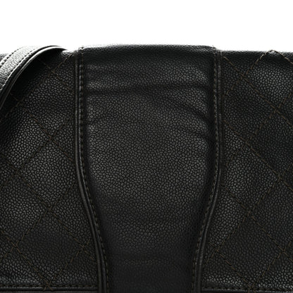 Caviar Aged Calfskin Medium Bubble Graphic Messenger Bag Grey