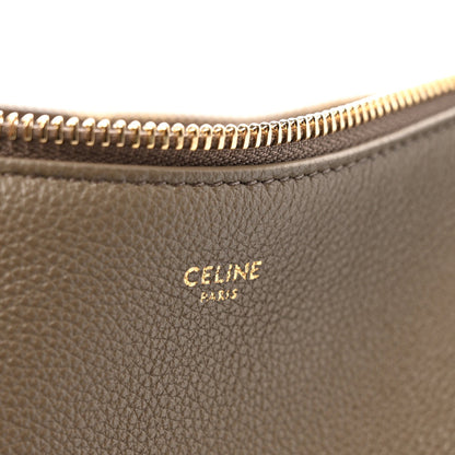 Supple Grained Calfskin Large Lulu Shoulder Bag Souris
