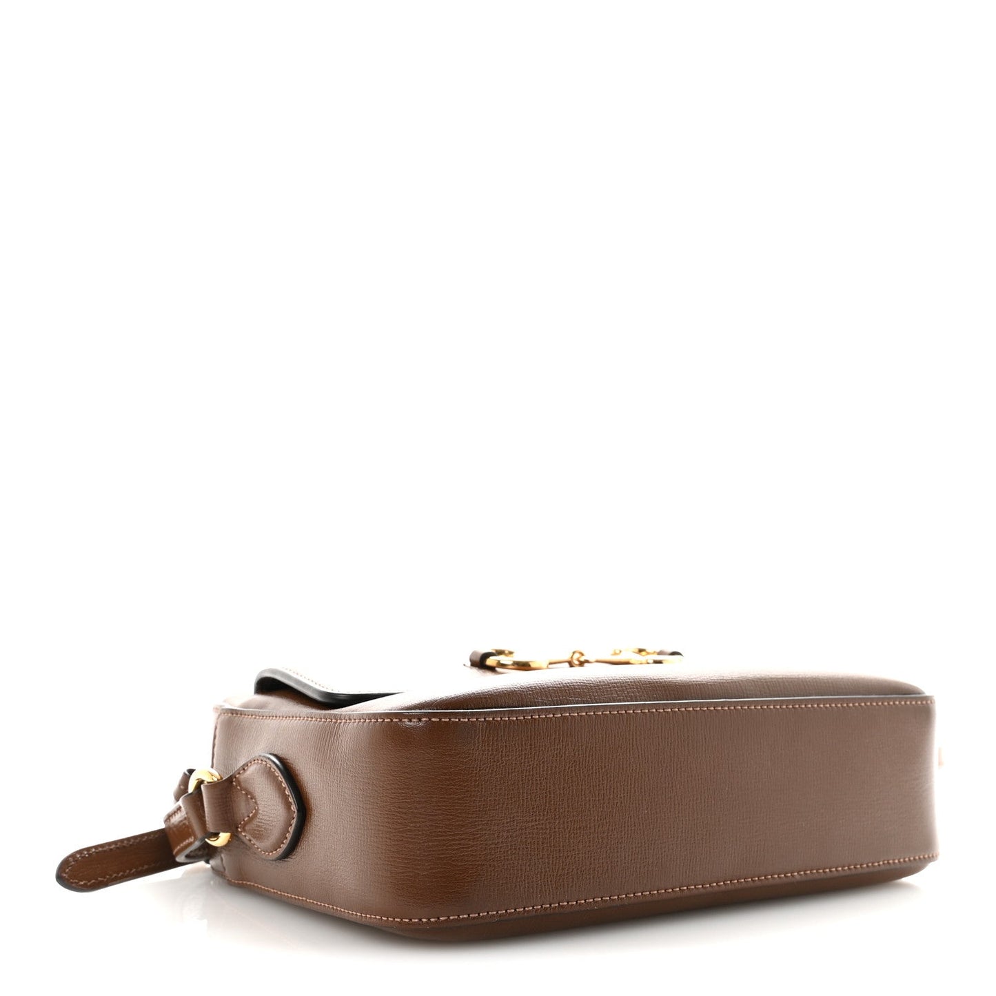 Azalea Calfskin Small Horsebit 1955 Shoulder Bag Brown Sugar