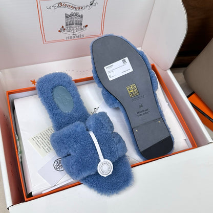 HM Oran Sandal Blue Wool 598199