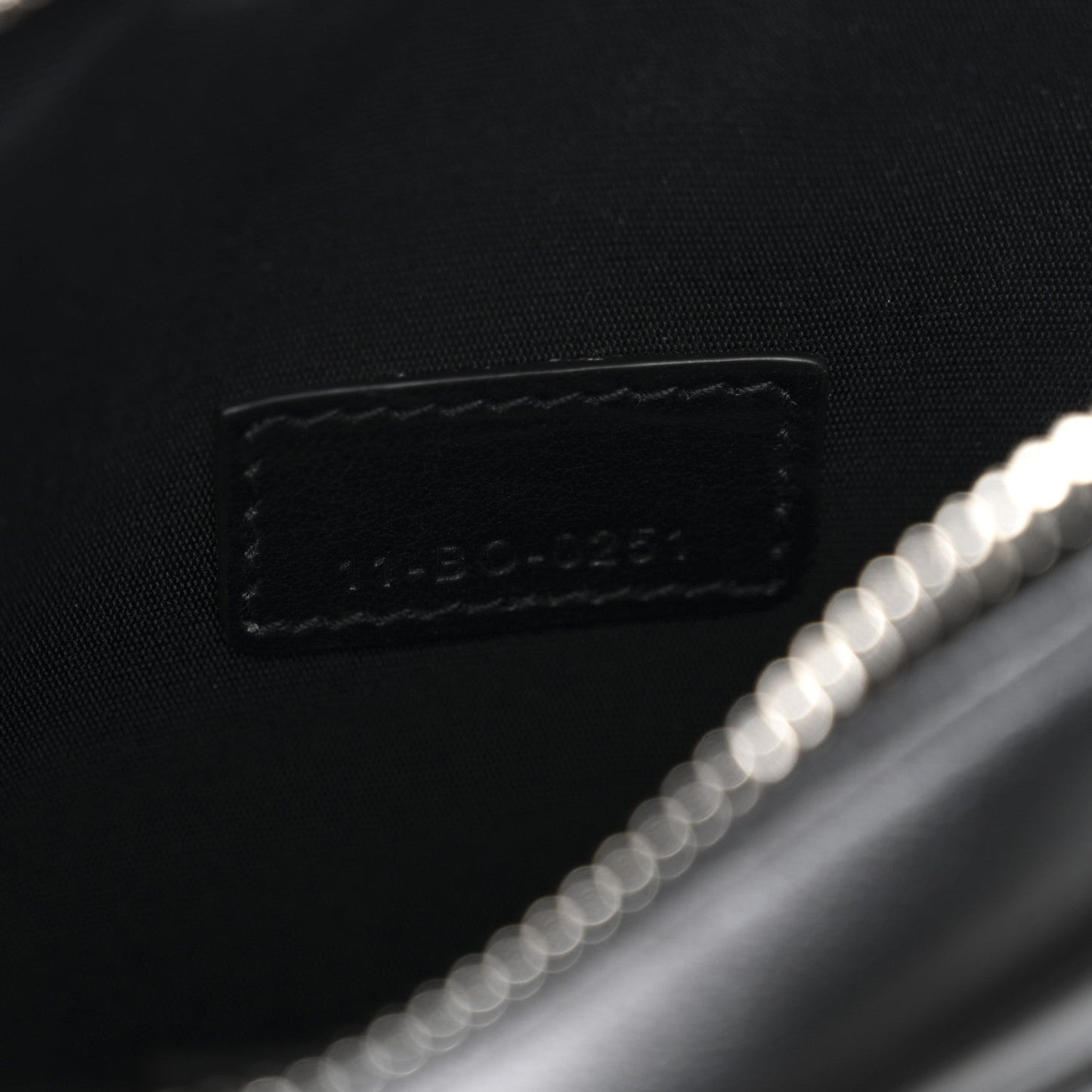 Calfskin Oblique Galaxy Perforated World Tour Messenger Pouch Black