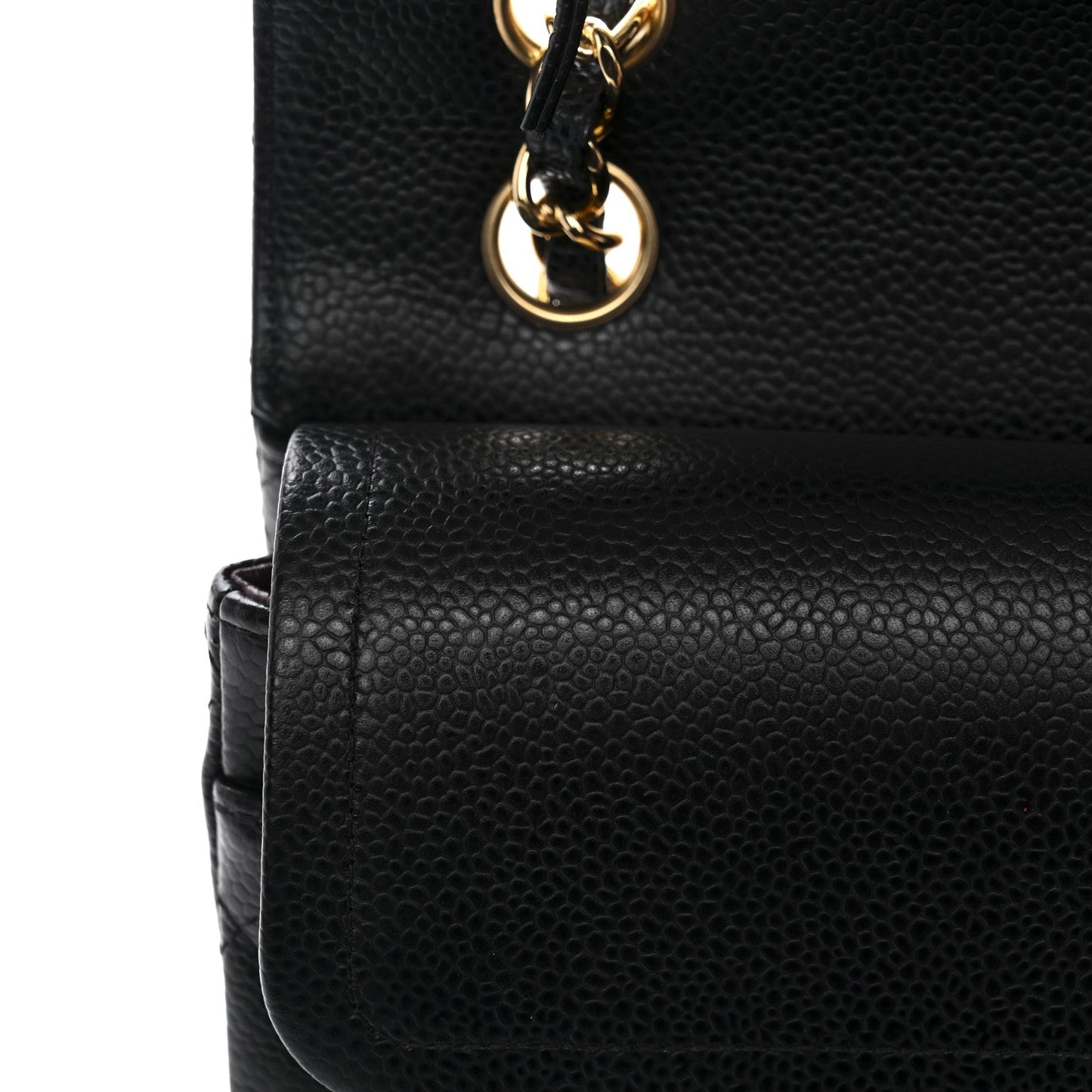 Caviar Quilted Small Double Flap Black